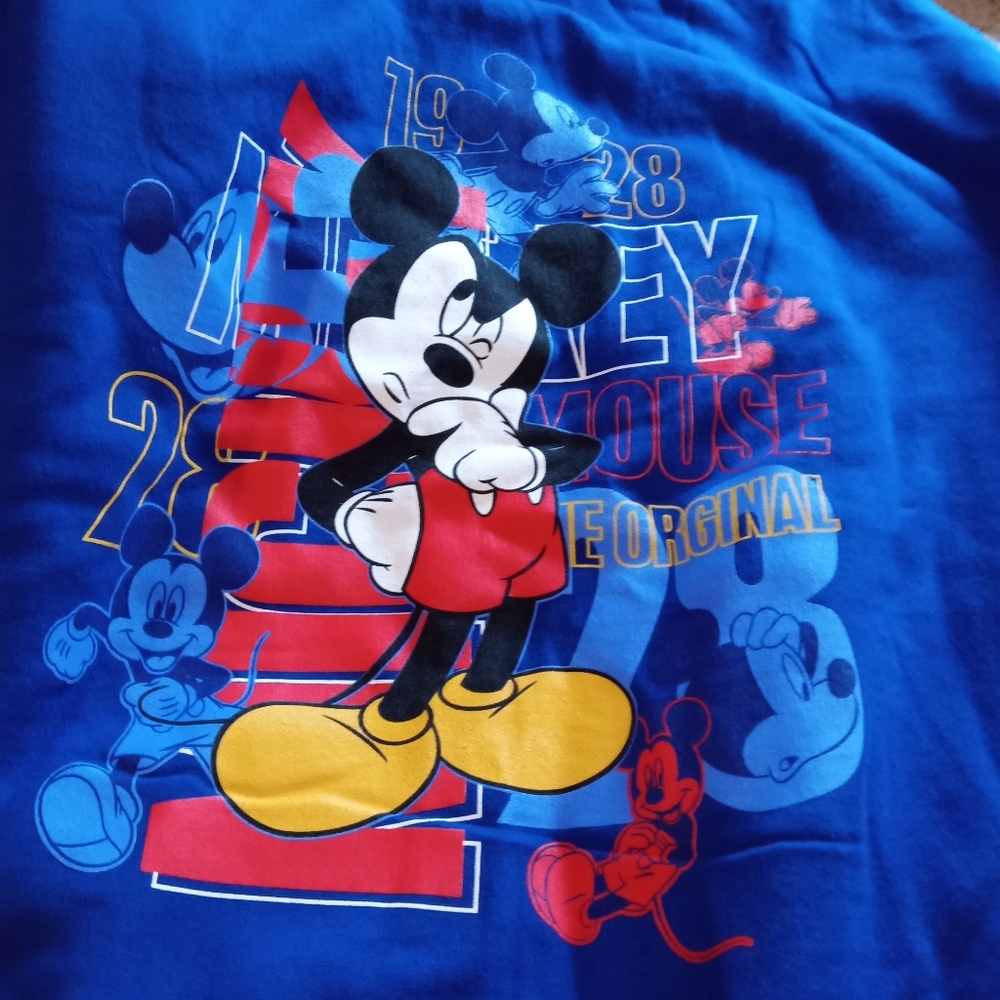Blue Mickey Mouse Zip Up Hoodie.